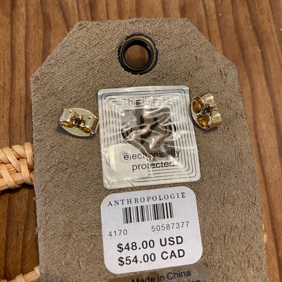 NWT Jana Wicker Drop Earrings Anthropologie - Picture 3 of 6